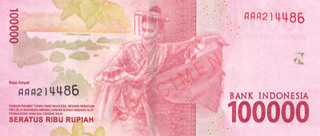 Die viertbilligste Währung der Welt ist die indonesische Rupie.