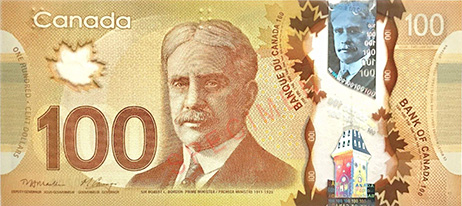 Dollar canadien.